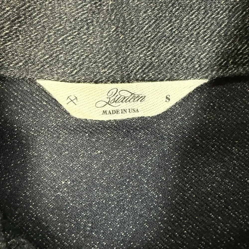 3Sixteen Ranch Jacket Mens Size Small Denim Selvedge Salt Pepper Barn - Picture 4 of 13